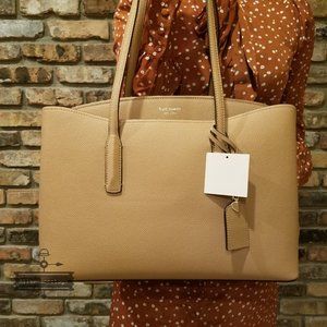 Light Fawn Margaux Large Work Tote Kate Spade NWT